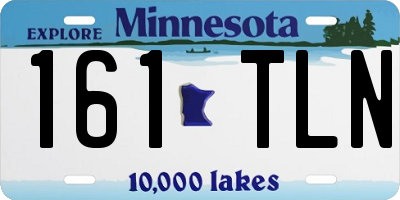 MN license plate 161TLN