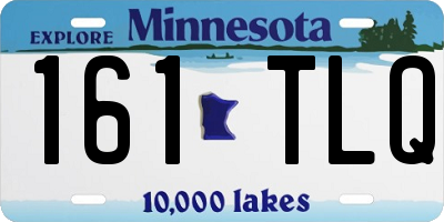 MN license plate 161TLQ