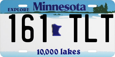 MN license plate 161TLT
