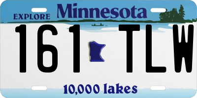 MN license plate 161TLW
