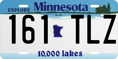 MN license plate 161TLZ