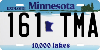 MN license plate 161TMA