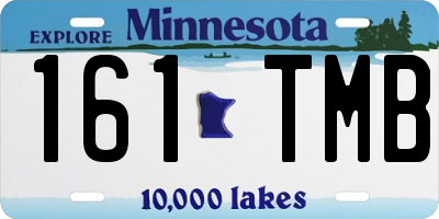MN license plate 161TMB