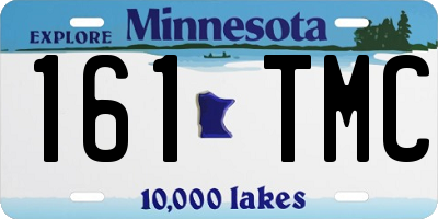 MN license plate 161TMC