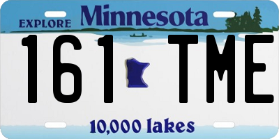 MN license plate 161TME