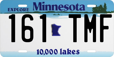 MN license plate 161TMF
