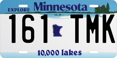MN license plate 161TMK