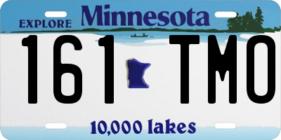 MN license plate 161TMO