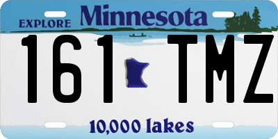 MN license plate 161TMZ