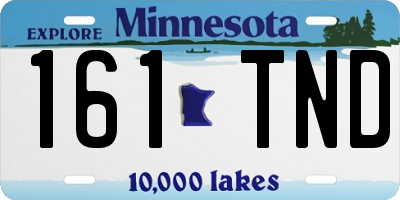 MN license plate 161TND
