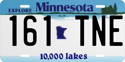 MN license plate 161TNE