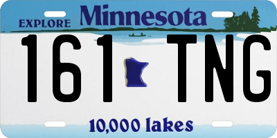 MN license plate 161TNG