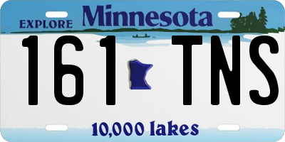 MN license plate 161TNS