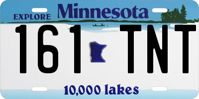MN license plate 161TNT