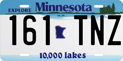 MN license plate 161TNZ