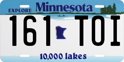 MN license plate 161TOI