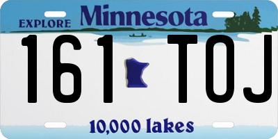 MN license plate 161TOJ