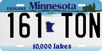 MN license plate 161TON