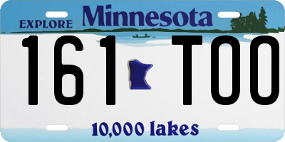 MN license plate 161TOO