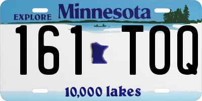 MN license plate 161TOQ