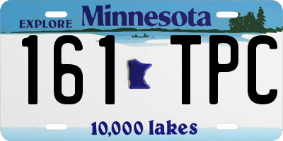 MN license plate 161TPC