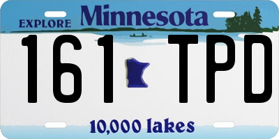 MN license plate 161TPD