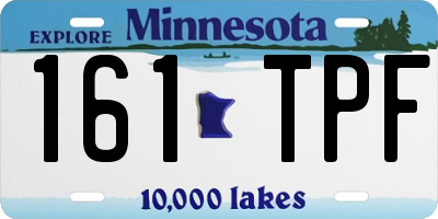 MN license plate 161TPF
