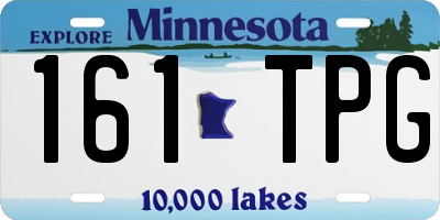 MN license plate 161TPG