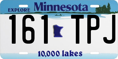 MN license plate 161TPJ