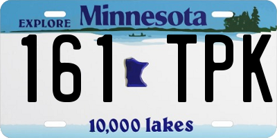 MN license plate 161TPK