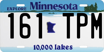 MN license plate 161TPM