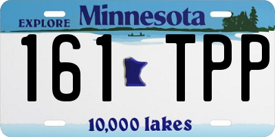 MN license plate 161TPP
