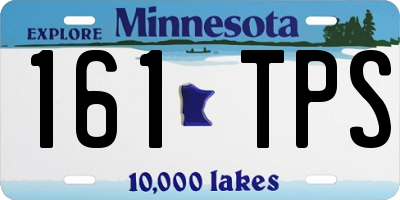 MN license plate 161TPS