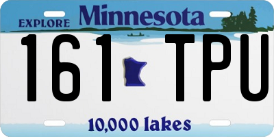 MN license plate 161TPU