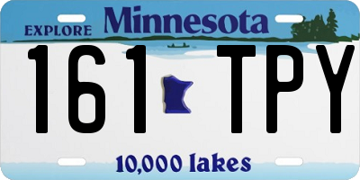 MN license plate 161TPY