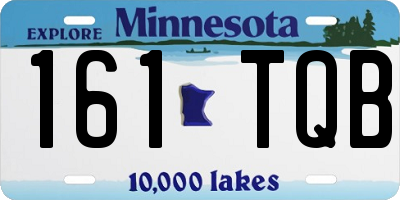 MN license plate 161TQB