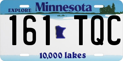 MN license plate 161TQC