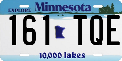 MN license plate 161TQE