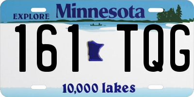MN license plate 161TQG