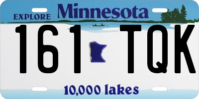 MN license plate 161TQK
