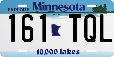 MN license plate 161TQL