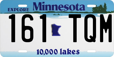 MN license plate 161TQM