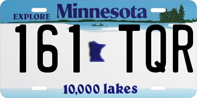 MN license plate 161TQR