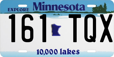 MN license plate 161TQX