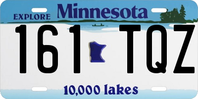MN license plate 161TQZ