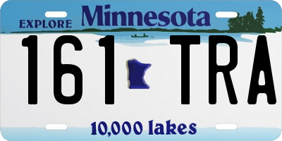 MN license plate 161TRA