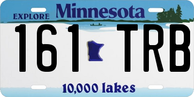 MN license plate 161TRB