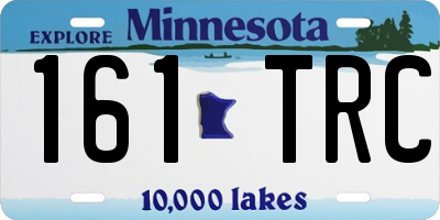 MN license plate 161TRC
