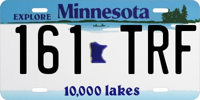 MN license plate 161TRF