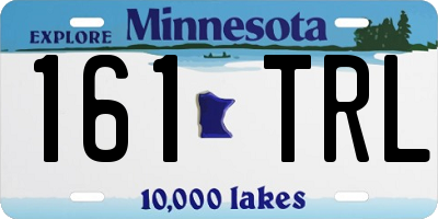 MN license plate 161TRL